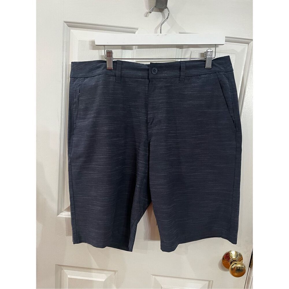 Hang Ten Blue Texture Ribbed Bermuda Shorts sz 36 EUC